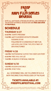 FREEP SCHEDULE STORIES FLYER